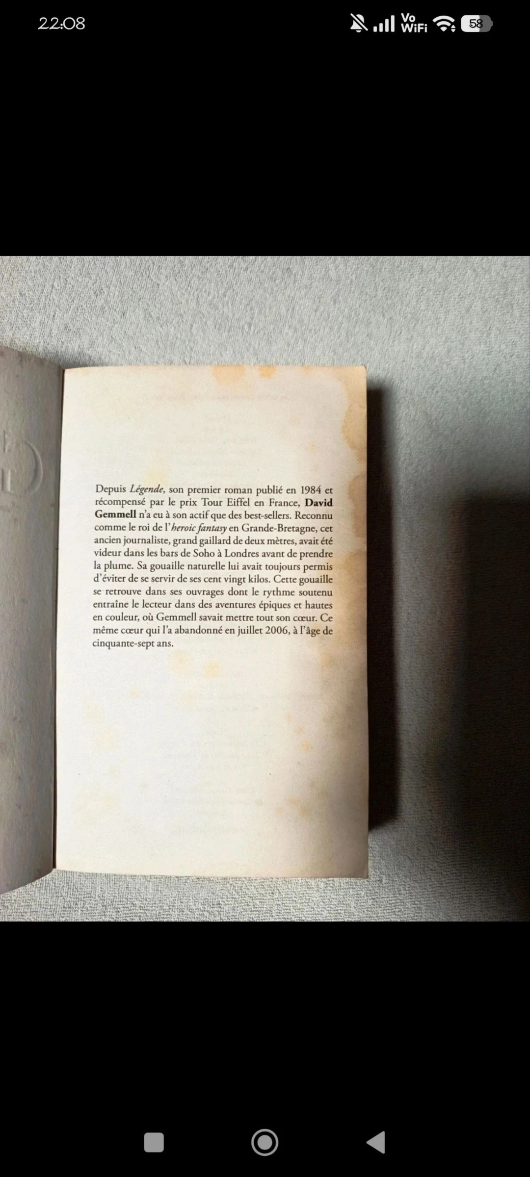 Book The King on the Threshold – David Gemmell (Fantasy) – photo 3